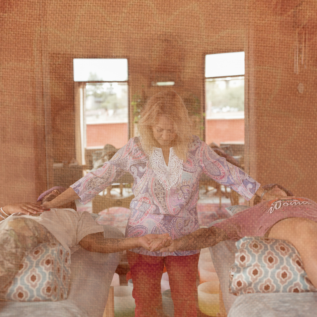 Energy healing session at SpiritFlow Sedona, located at The Collective Sedona 86351.
